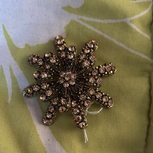 Gold and Silver Floral Brooch